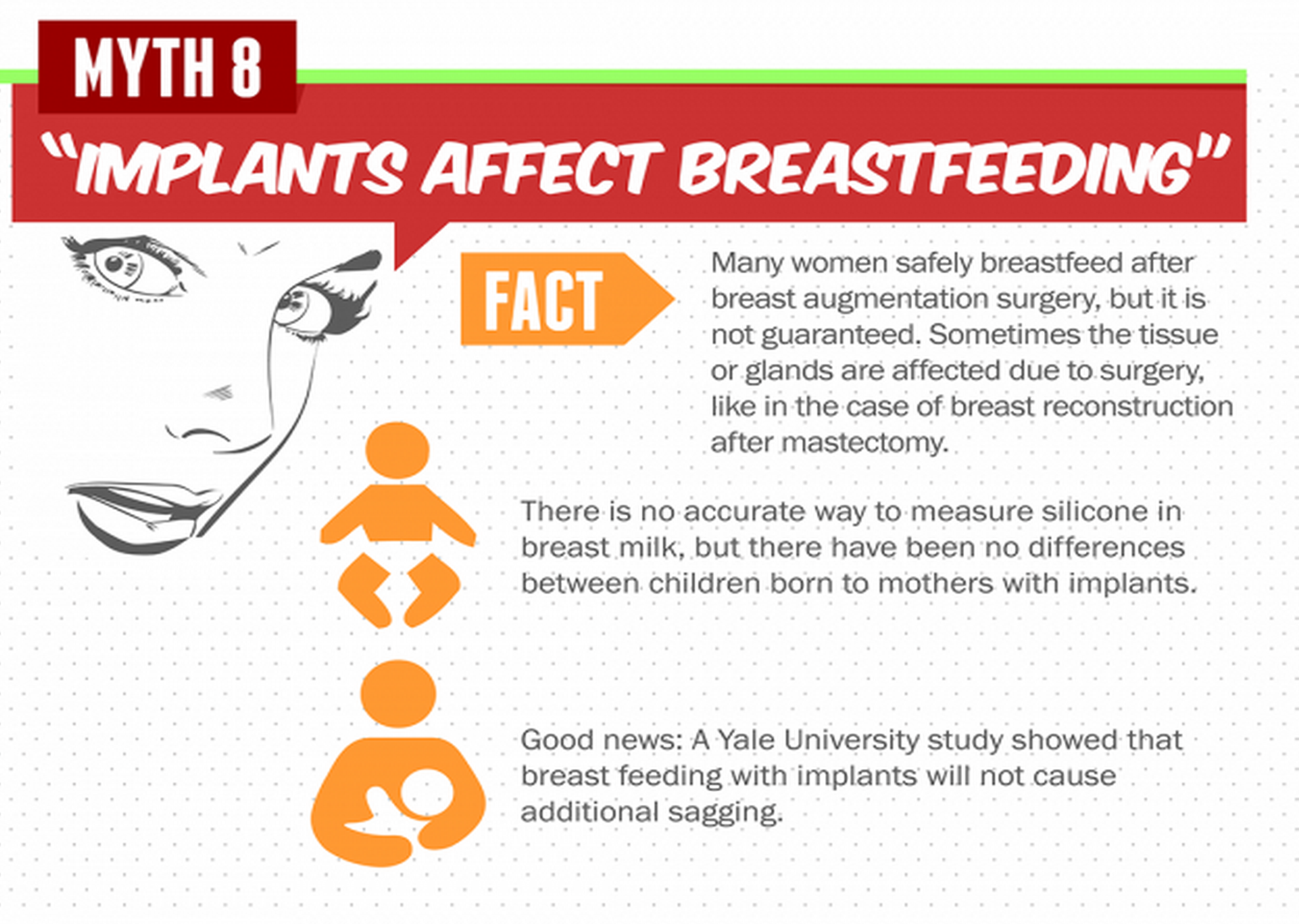 Plastic Surgery Myth #8: Implants affect breast feeding