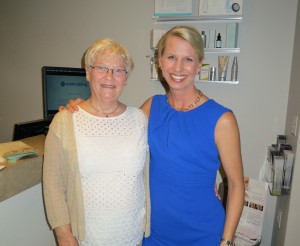 Dr. Karen Horton with her mother-in-law Betty Horton, who had Plastic Surgery herself! A breast reduction reduced her heavy, painful breasts from a GG to a more proportional C that enable her to be more physically active and look at petite as she really is!