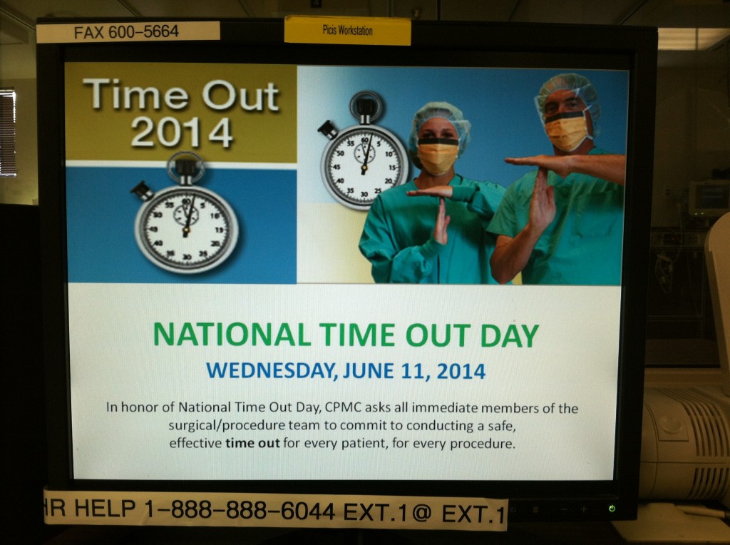 It's National Time Out Day"!