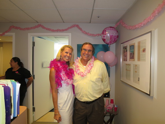 Dr. Karen Horton and Dave from McKesson medical and surgical supplies – BRA Day is celebrated by women and men, too!