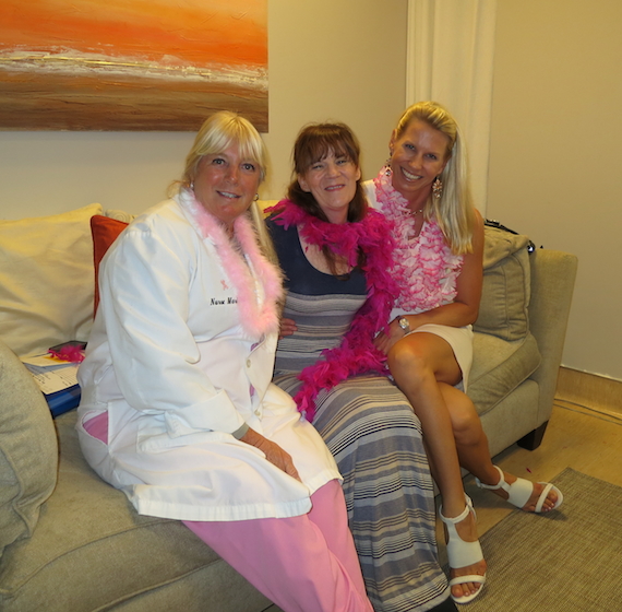 Nurse Mari spends unrushed, personal time with patients at their breast reconstruction preoperative visit, on the cozy day bed in her office