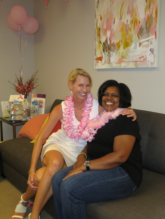 Visiting with our patients in the front office of Dr. Karen Horton on BRA Day 2104