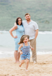Family photo on a beach